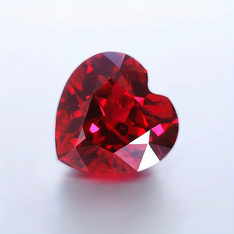 Heart Shape Lab Grown Pigeon Blood Ruby Gems for DIY Jewelry